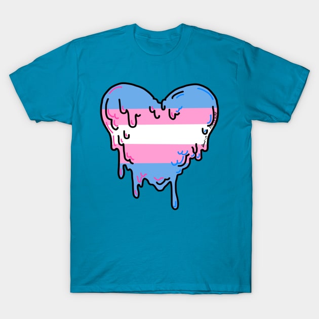 Trans Pride heart design T-Shirt by DixxieMae